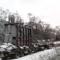 1970-е гг. Транспортировка трансформатора из п. Лидовка в п. Дальнегорск