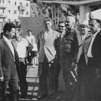 1967 г. К. Симонов на стадионе «Строитель»